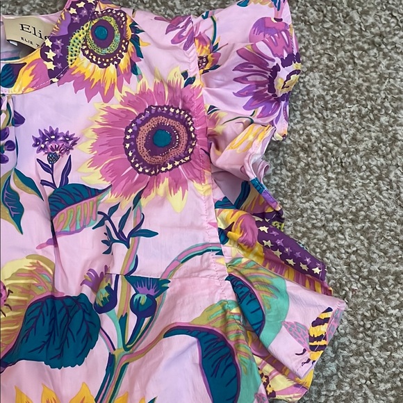 Elie Tahari Sunflower Ruffle Sleeve Blouse - Picture 4 of 6